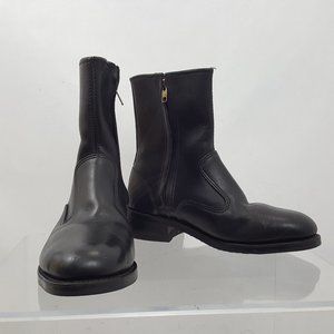 Vtg Iron Age Men's BLACK Leather Steel Toe Boots